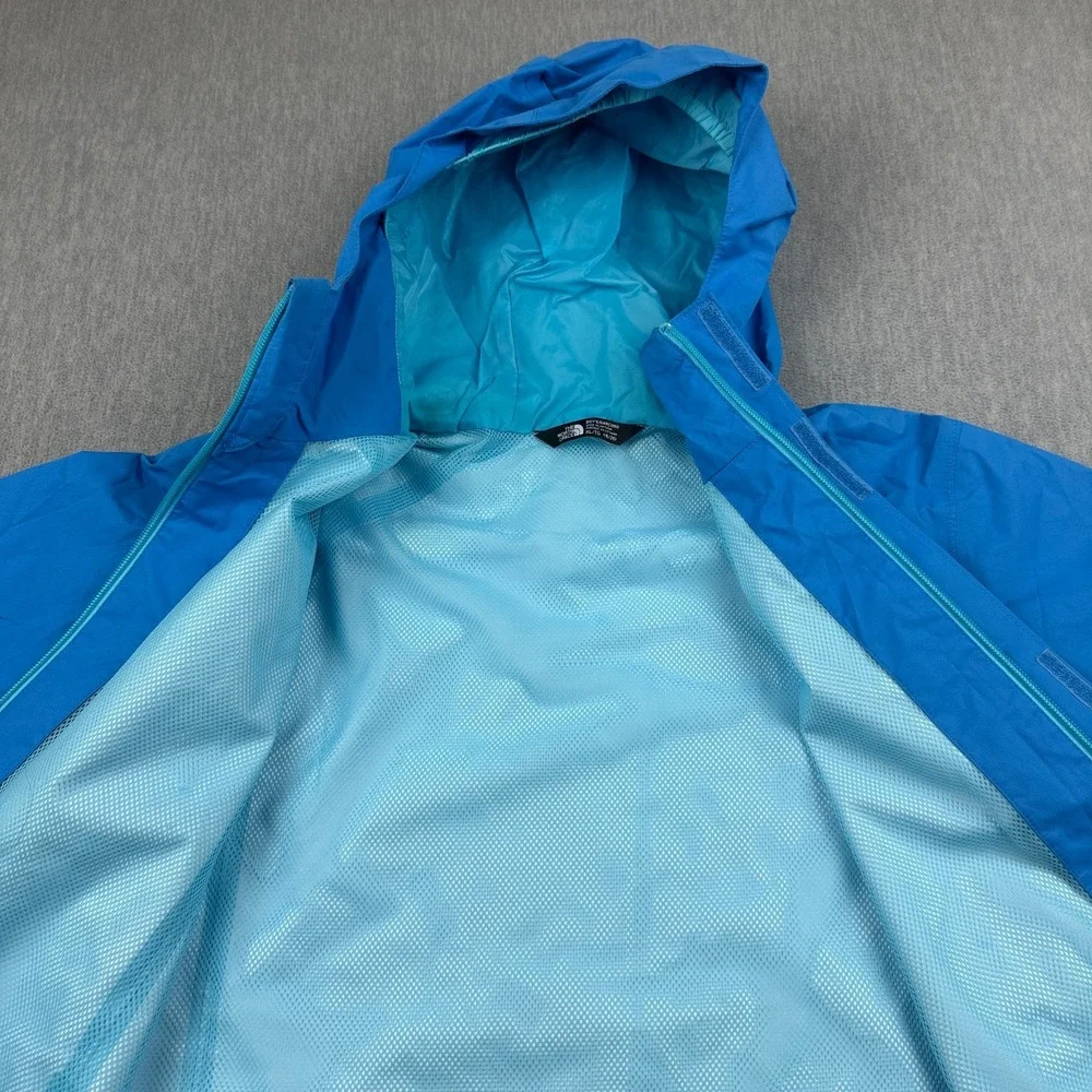 The North Face Jacket Boys XL Blue Resolve Reflective Dryvent Hooded Windbreaker